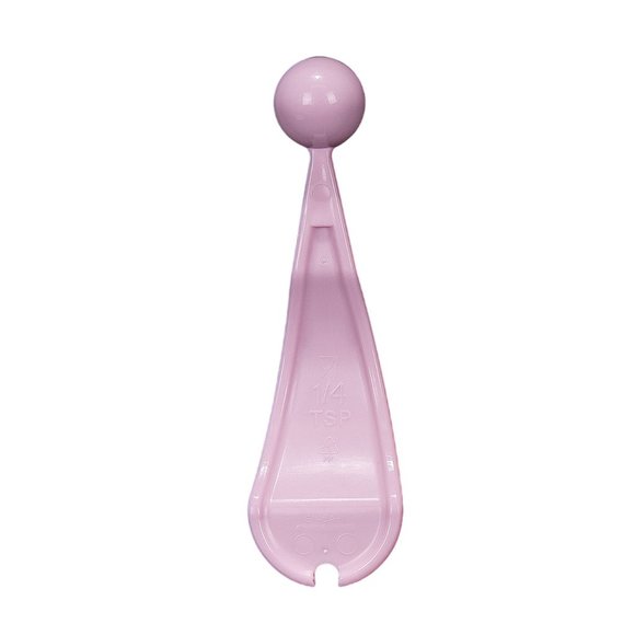 Tupperware 1/4 TSP Measuring Spoon Light Pink Embossed Curved 6145 Replacement - Picture 3 of 3